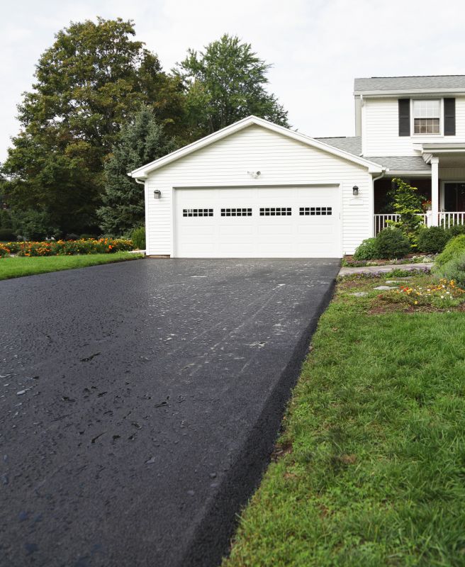 Residential Asphalt Driveway Close-Up
